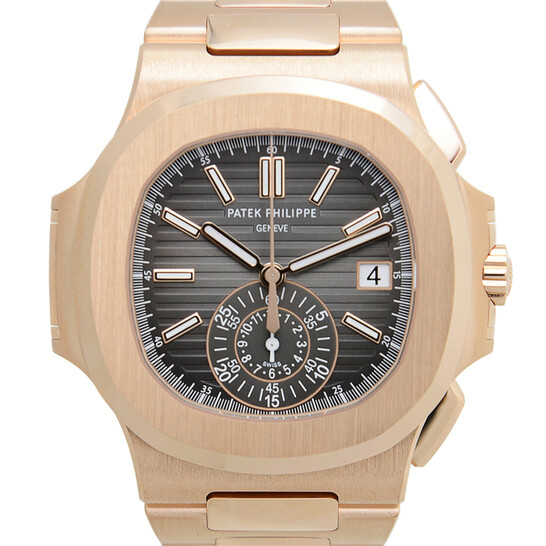 Patek Philippe Nautilus Black Dial 18kt Rose Gold Chronograph Automatic Men’s Watch 5980-1R-001