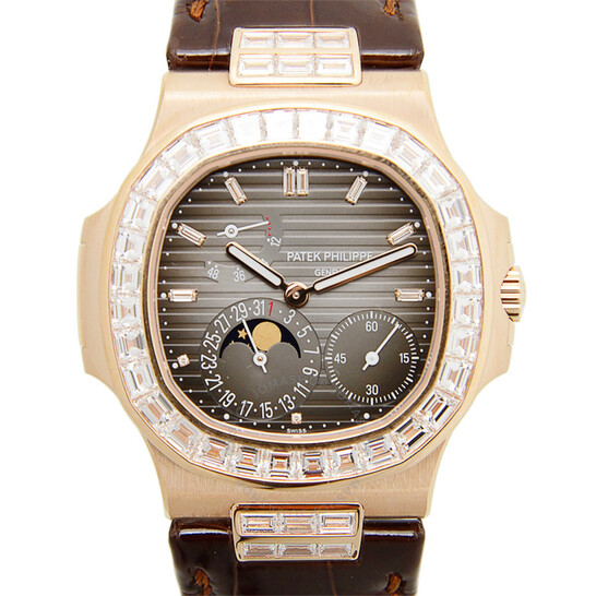 Patek Philippe Nautilus Grey Dial 18k Rose Gold Ladies Watch 7011-1R