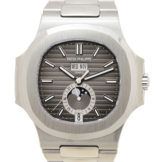 Patek Philippe Nautilus Moonphases Mechanical Black Dial Steel Men’s Watch 5726/1A-001