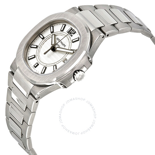 Patek Philippe Nautilus Silvery White Dial 18kt White Gold Ladies Watch 7011/1G/001