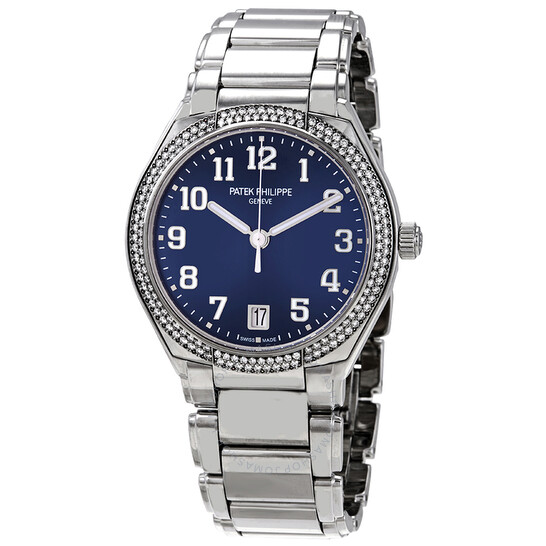 Patek Philippe Twenty 4 Automatic Blue Sunburst Dial Diamond Ladies Watch 7300/1200A-001