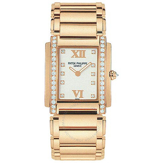 Patek Philippe Twenty~4  White18kt Rose Gold Diamond Ladies Watch 4910-11R