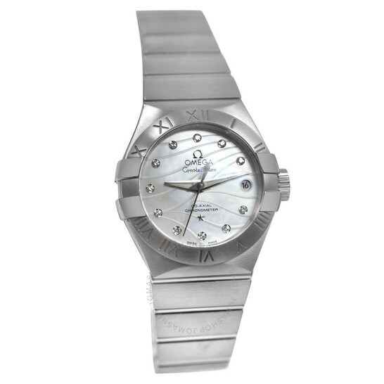 Pre-owned Omega Constellation Diamond Mother of Pearl Dial Ladies Watch 123.15.24.60.55.003