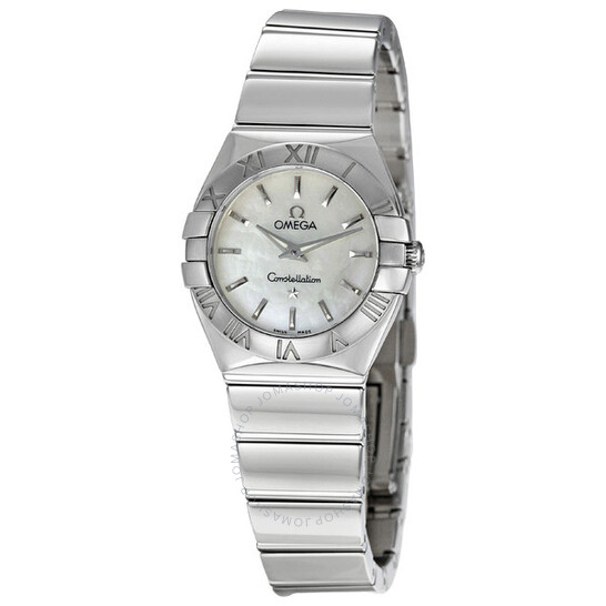 Pre-owned Omega Constellation White Mother of Pearl Dial Ladies Watch 123.10.24.60.05.002