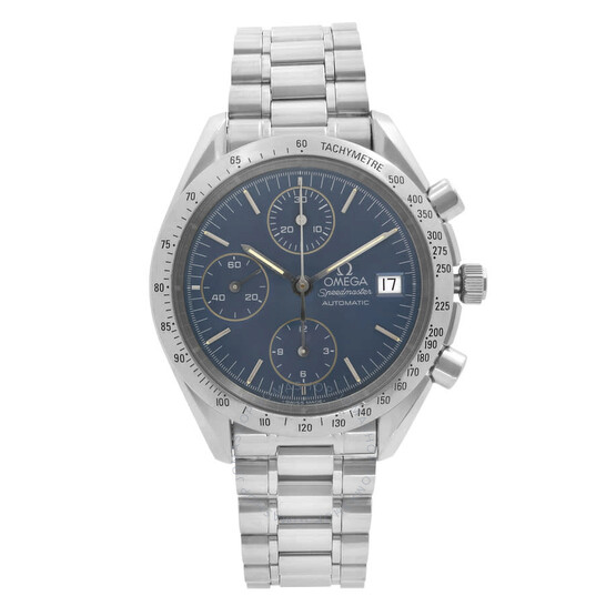 Pre-owned Omega Omega Speedmaster Chronograph Automatic Blue Dial Men’s Watch 3511.80.00