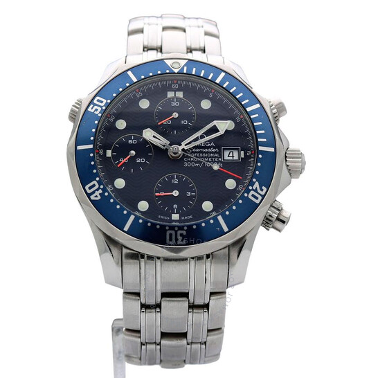 Pre-owned Omega Seamaster Chronograph Automatic Chronometer Blue Dial Men’s Watch 2599.8