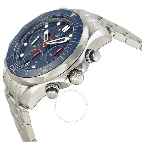 Pre-owned Omega Seamaster Diver 300 Co-Axial Chronograph Chronograph Blue Dial Men’s Watch 212.30.42.50.03.001