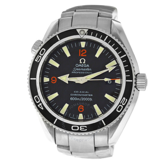 Pre-owned Omega Seamaster Planet Ocean Automatic Chronometer Black Dial Men’s Watch 2201.51