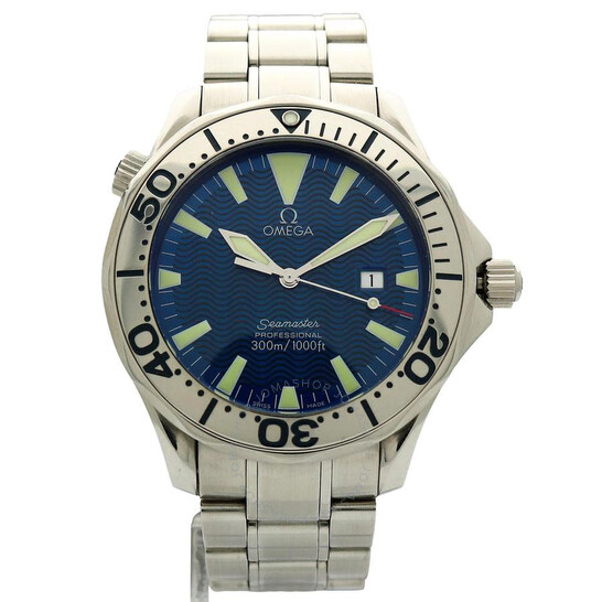 Pre-owned Omega Seamaster Quartz Chronometer Blue Dial Men’s Watch 2265.8