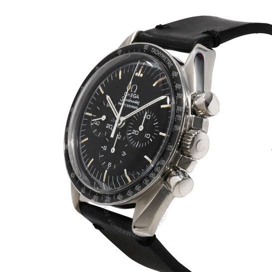 Pre-owned Omega Speedmaster Chronograph Hand Wind Black Dial Men’s Watch 145.022