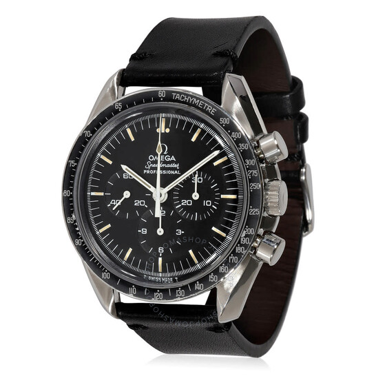 Pre-owned Omega Speedmaster Chronograph Hand Wind Black Dial Men’s Watch 145.022