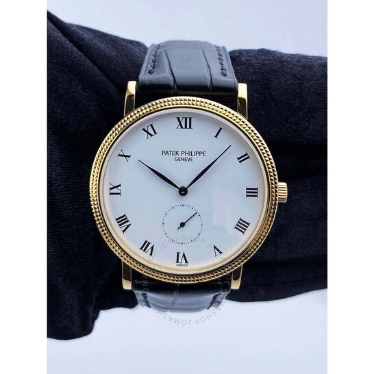 Pre-owned Patek Philippe Calatrava Hand Wind White Dial Men’s Watch 3919J