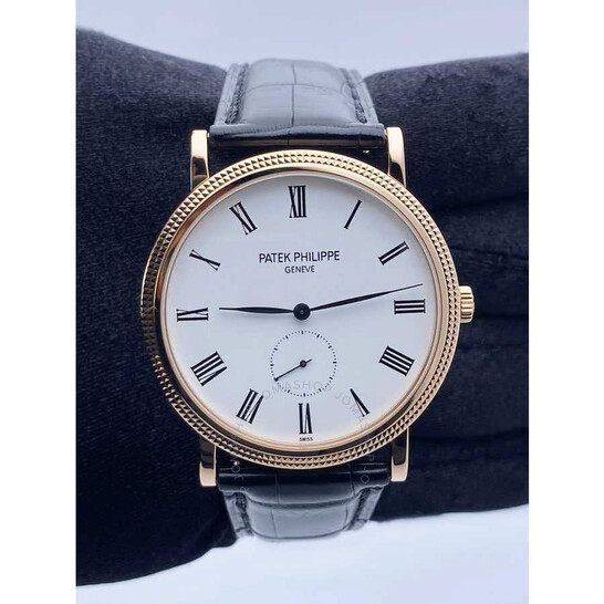 Pre-owned Patek Philippe Calatrava Hand Wind White Dial Men’s Watch 5119R-001