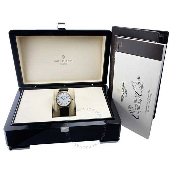 Pre-owned Patek Philippe Calatrava Hand Wind White Dial Men’s Watch 5119R-001