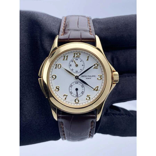 Pre-owned Patek Philippe Calatrava Hand Wind White Dial Men’s Watch 5134J-001