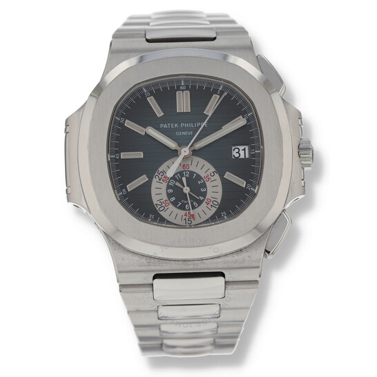 Pre-owned Patek Philippe Nautilus Chronograph Automatic Blue Dial Men’s Watch 5980-1A