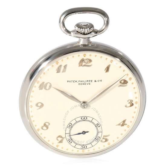 Pre-owned Patek Philippe Pocket Watch Hand Wind Silver Dial Men’s Watch 618550