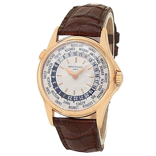 Pre-owned Patek Philippe World Time GMT Automatic White Dial Men’s Watch 5110R-001