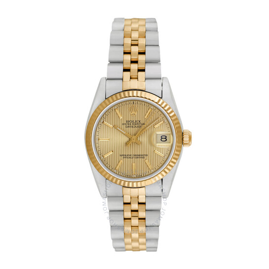 Pre-owned Rolex Datejust Automatic Champagne Dial Ladies Watch 68273 CSJ