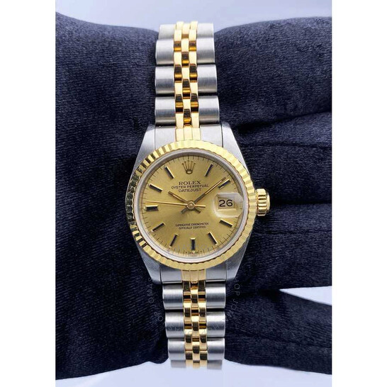 Pre-owned Rolex Datejust Automatic Champagne Dial Ladies Watch 79173 CSJ