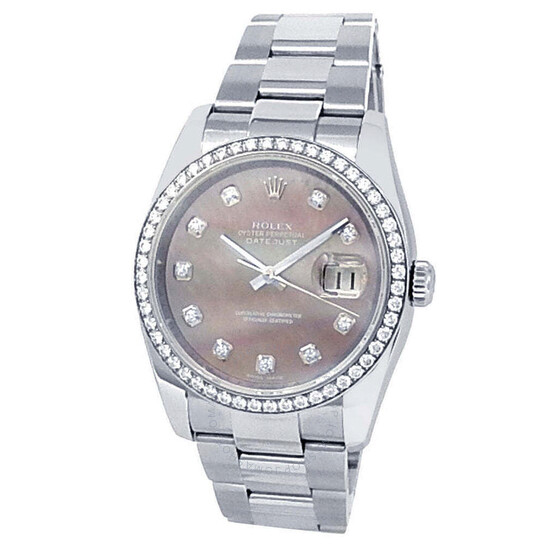 Pre-owned Rolex Datejust Automatic Chronometer Diamond Men’s Watch 116244 BMDO