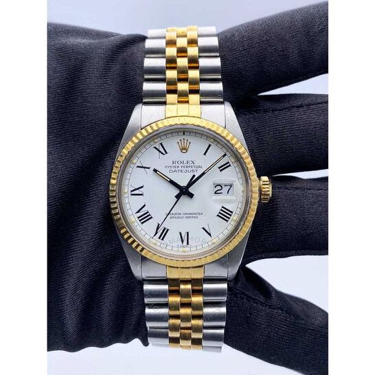 Pre-owned Rolex Datejust Automatic Chronometer White Dial Men’s Watch 16013 WRJ