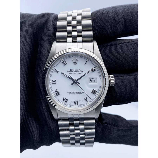 Pre-owned Rolex Datejust Automatic Chronometer White Dial Men’s Watch 16014 WRJ