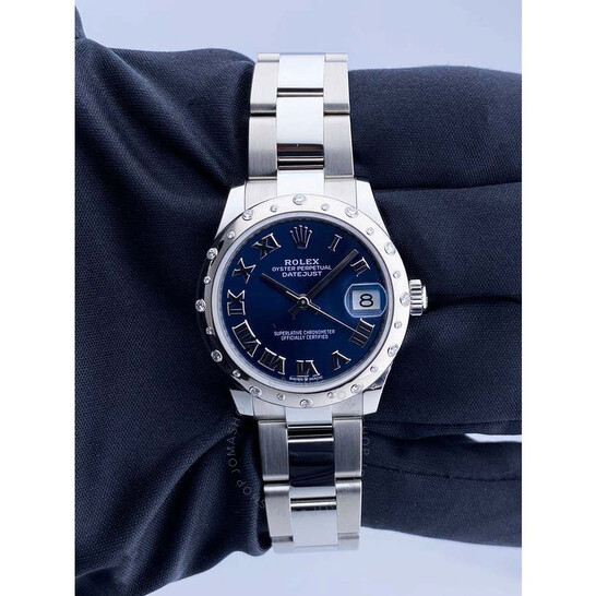 Pre-owned Rolex Datejust Automatic Diamond Blue Dial Ladies Watch 278344 BLRO