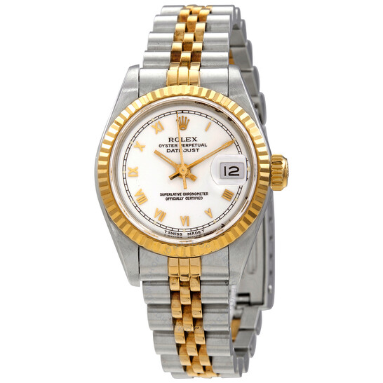 Pre-owned Rolex Datejust Automatic White Dial Ladies Watch 69173WRJ