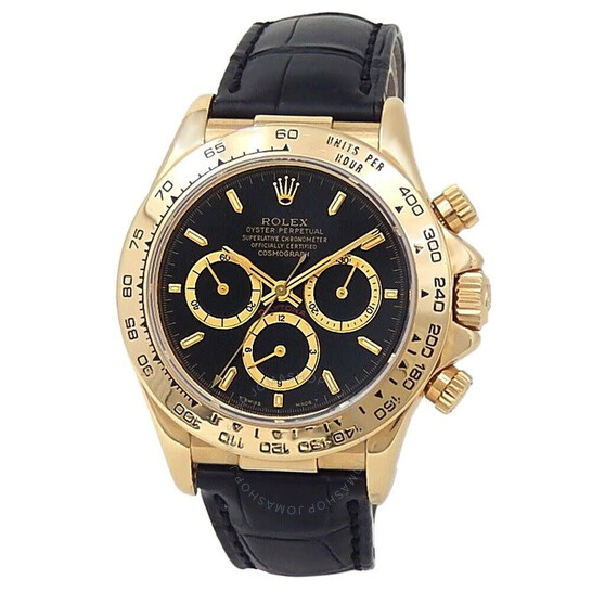 Pre-owned Rolex Daytona Chronograph Automatic Black Dial Men’s Watch 16518 BKSL