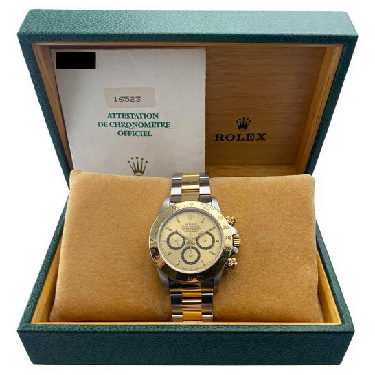 Pre-owned Rolex Daytona Chronograph Automatic Champagne Dial Men’s Watch 16523 CSO