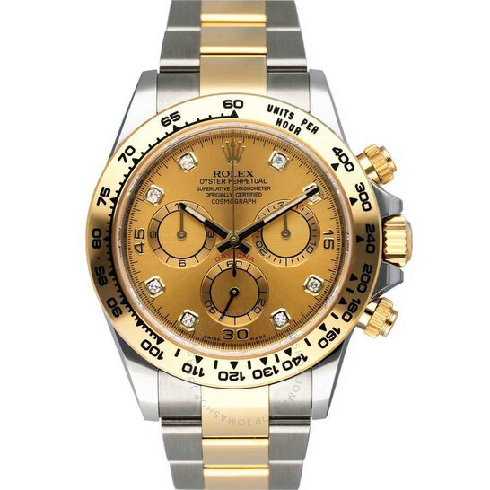 Pre-owned Rolex Daytona Chronograph Automatic Chronometer Diamond Champagne Dial Men’s Watch 116503 CDO