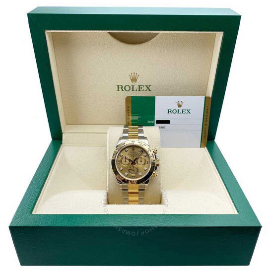 Pre-owned Rolex Daytona Chronograph Automatic Chronometer Diamond Champagne Dial Men’s Watch 116503 CDO