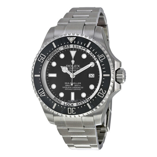 Pre-owned Rolex Deepsea Black Dial Stainless Steel Oyster Bracelet Automatic Men’s Watch 116660BKSO