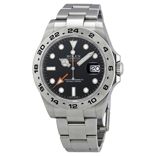 Pre-Owned Rolex Explorer II Black Dial Stainless Steel Oyster Bracelet Automatic Men’s Watch 216570BKSO