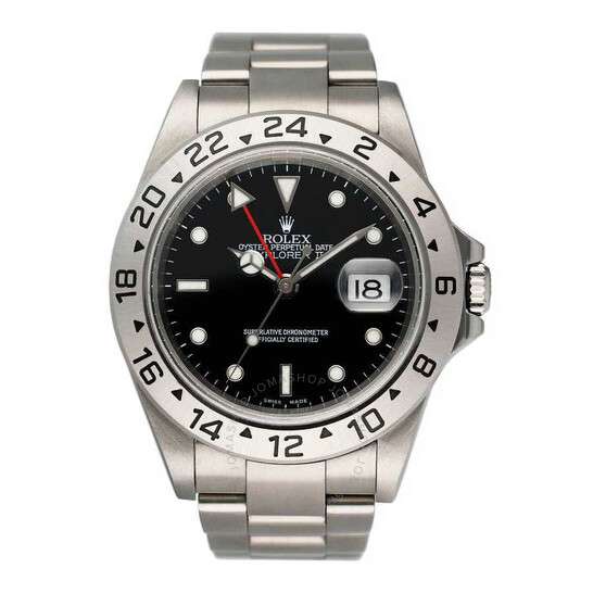 Pre-owned Rolex Explorer II GMT Automatic Chronometer Black Dial Men’s Watch 16570 BKSO