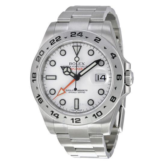 Pre-owned Rolex Explorer II GMT White Dial Men’s Watch 216570WSO