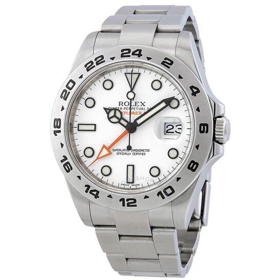 Pre-Owned Rolex Explorer II White Dial Stainless Steel Rolex Oyster Automatic Men’s Watch 216570WSO