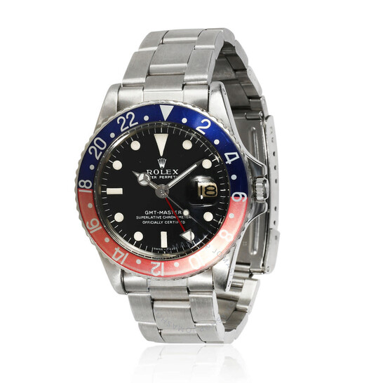 Pre-owned Rolex GMT-Master Automatic Black Dial “Pepsi” Men’s Watch 1675 BKSO