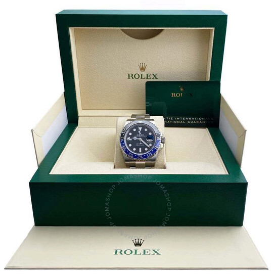 Pre-owned Rolex GMT-Master II Automatic Black Dial Batman Bezel Men’s Watch 126710BKBLSO