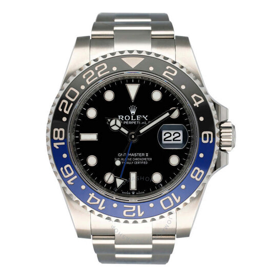 Pre-owned Rolex GMT-Master II Automatic Black Dial Batman Bezel Men’s Watch 126710BKBLSO