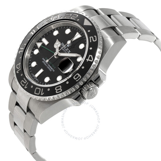 Pre-owned Rolex GMT Master II Black Index Dial Oyster Bracelet Steel Men’s Watch 116710LN