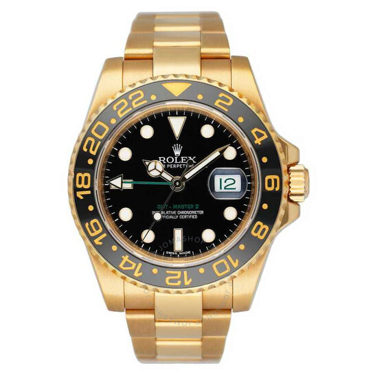 Pre-owned Rolex GMT-Master II GMT Automatic Chronometer Black Dial Men’s Watch 116718LN