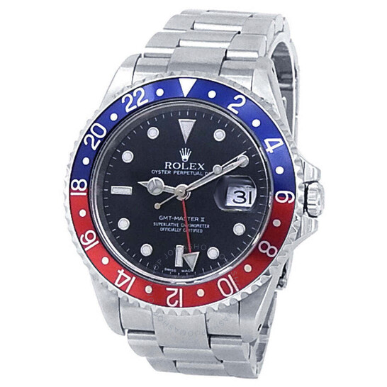 Pre-owned Rolex GMT-Master II GMT Automatic Chronometer Black Dial Men’s Watch 16710 BKSO