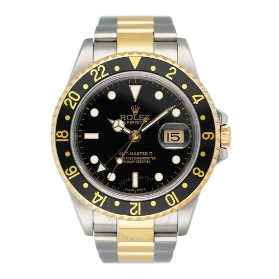 Pre-owned Rolex GMT-Master II GMT Automatic Chronometer Black Dial Men’s Watch 16713 BKSO