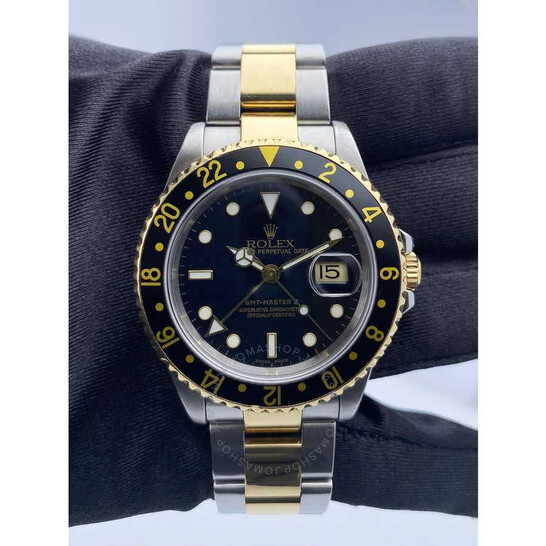 Pre-owned Rolex GMT-Master II GMT Automatic Chronometer Black Dial Men’s Watch 16713 BKSO