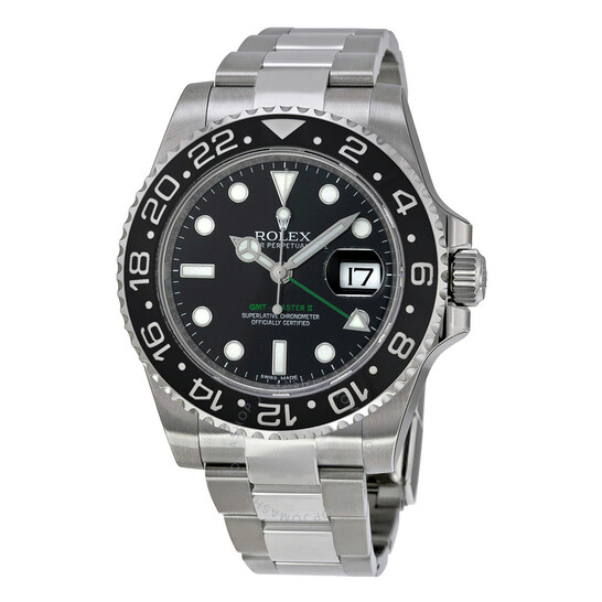 Pre-owned Rolex GMT-Master II GMT Black Dial Men’s Watch 116710LN