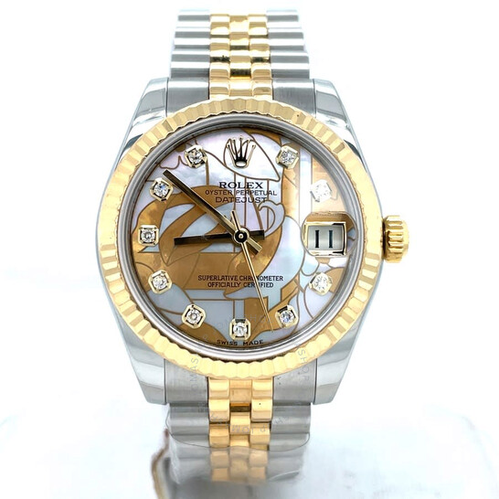 Pre-owned Rolex Lady Datejust Automatic Diamond Ladies Watch 178273 MDJ