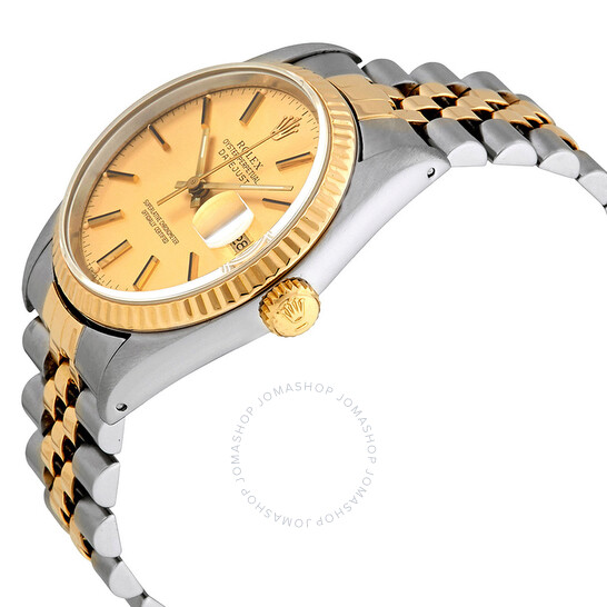 Pre-Owned Rolex Oyster Perpetual Datejust Two-Tone 18kt Gold and Steel Men’s Watch 16233J