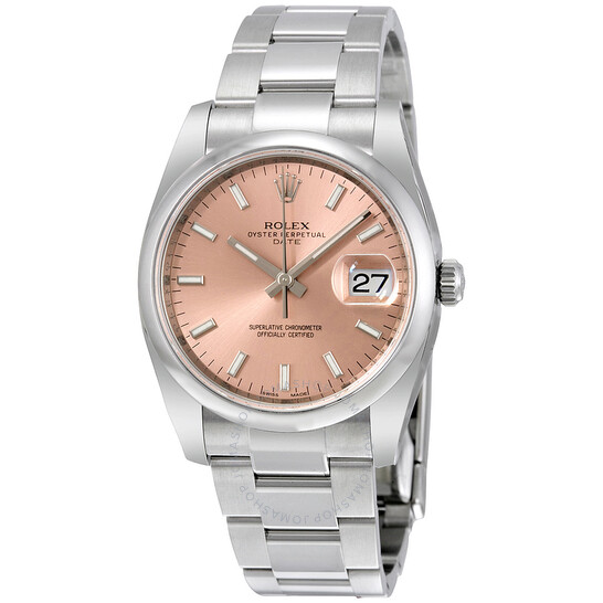 Pre-owned Rolex Oyster Perpetual Pink Dial Unisex Watch 115200PSO